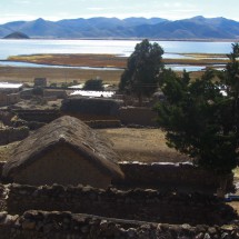Village on lake Popoo between Potosi and Oruro